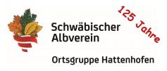 Logo 125 Jahre Schwäbischer Albverein Ortsgruppe Hattenhofen - Moderner Stil -